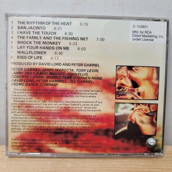 CD Peter Gabriel - Security - Picture 4 of 4